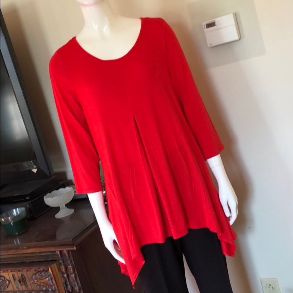 NEW Sunny Leigh Ladies Missy Knit Top RED-MEDIUM❤️